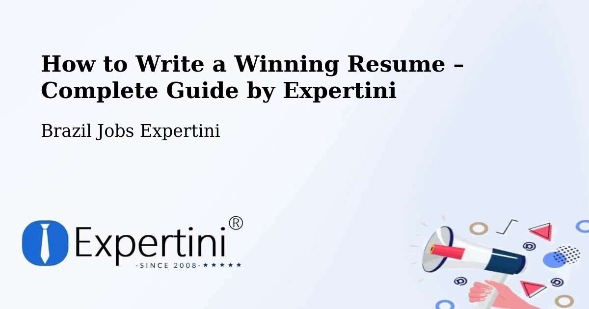 Resume Writing Guide for Job Seekers – Taboão Da Serra - Taboão Da Serra, Brazil Jobs Expertini